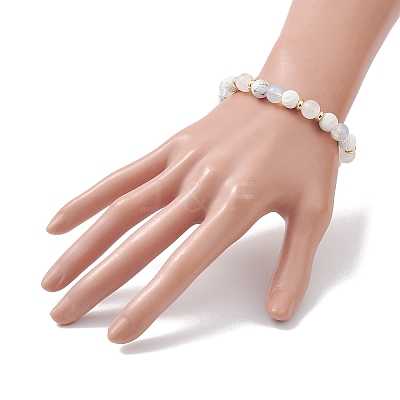 Natural & Synthetic Mixed Gemstone Round Beads Stretch Bracelets for Women BJEW-JB12631-03-1