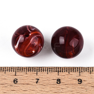 Round Acrylic Imitation Gemstone Beads OACR-R029-16mm-05A-1