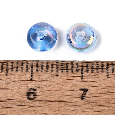Baking Paint Electroplate Transparent Glass Beads EGLA-Q141-01A-A07-1