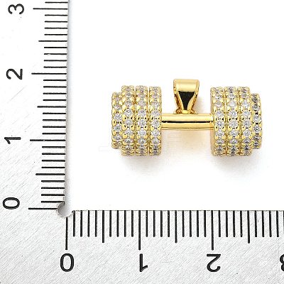 Brass Micro Pave Cubic Zirconia Pendants KK-S511-06G-1