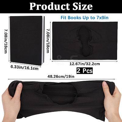 Elastic Fabric Book Covers AJEW-WH20014-08A-11-1