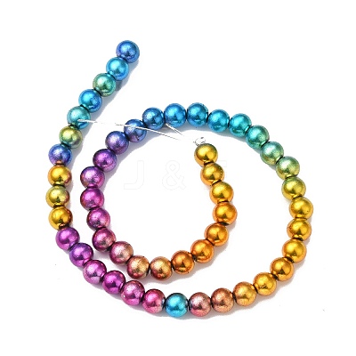 Electroplate Synthetic Non-magnetic Hematite Beads Strands G-F740-01B-1