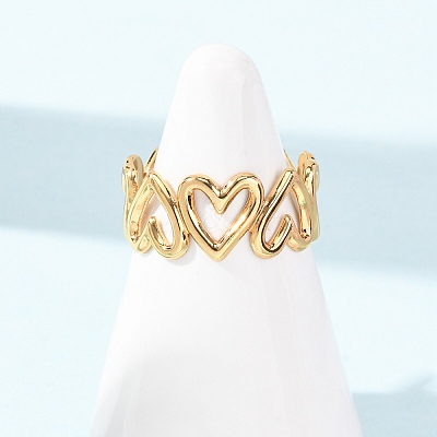 304 Stainless Steel Cuff Open Rings for Women SA-CBA4160-30G-1