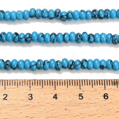 Synthetic Turquoise Beads Strands G-L635-A10-4x2mm-01-1