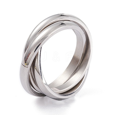 Tarnish Resistant Unisex 304 Stainless Steel Finger Rings RJEW-K233-06B-P-1