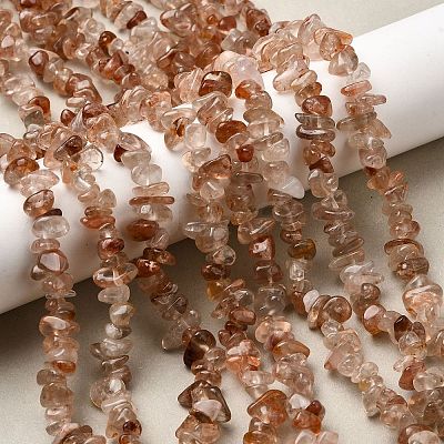 Natural Hematoid Quartz/Ferruginous Quartz Beads Strands G-H315-A05-01-1