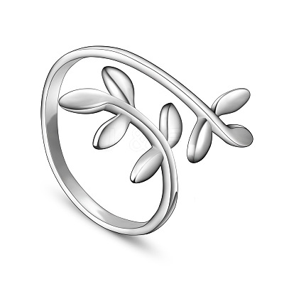SHEGRACE Fashion Rhodium Plated 925 Sterling Silver Cuff Rings JR50B-1