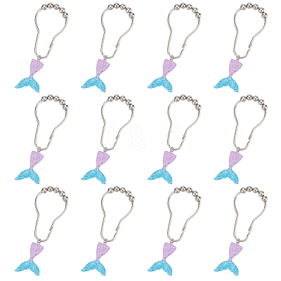 12Pcs Iron Shower Curtain Rings for Bathroom HJEW-OC0001-20-1