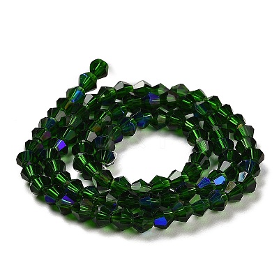 Transparent Electroplate Glass Beads Strands EGLA-A039-T2mm-L25-1