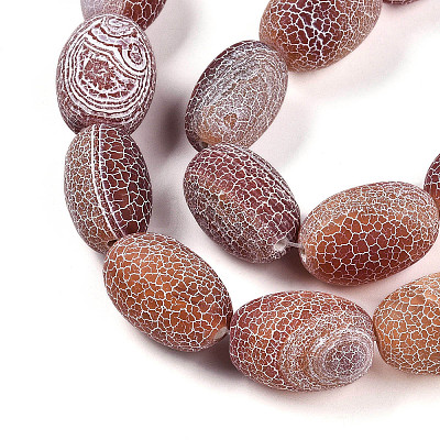 Natural Weathered Agate Beads Strands G-N344-43-1