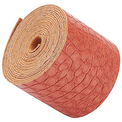 PU Leather Fabric Alligator Pattern Fabric AJEW-WH0034-92D-03-1