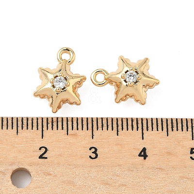Brass Micro Pave Cubic Zirconia Pendants KK-S531-12G-E-1