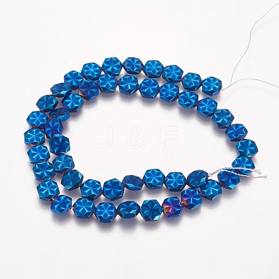 Electroplated Non-magnetic Synthetic Hematite Beads Strands G-K259-06F-1