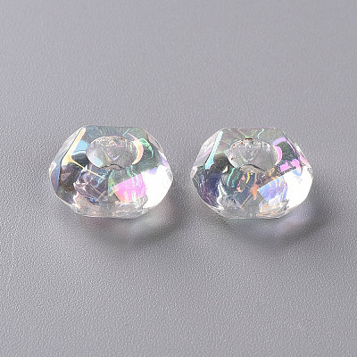 Transparent Acrylic European Beads X-TACR-S156-013-1