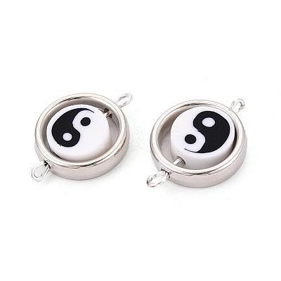 Polymer Clay Beads with CCB Plastic Frame Connector Charms CLAY-T022-35M-01A-1