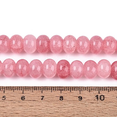 Baking Paint Crackle Glass Beads Strands DGLA-N020-01A-02-1