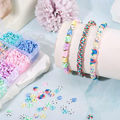 70G 10 Colors Handmade Polymer Clay Beads CLAY-TA0001-76-1