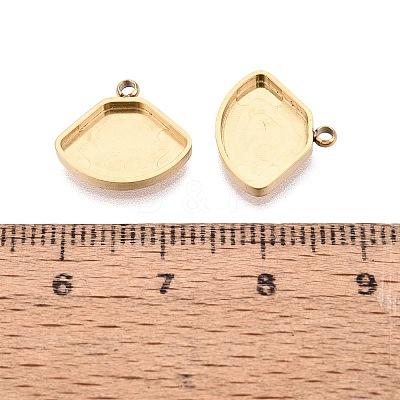 304 Stainless Steel Pendant Cabochon Component STAS-Q113-29G-1