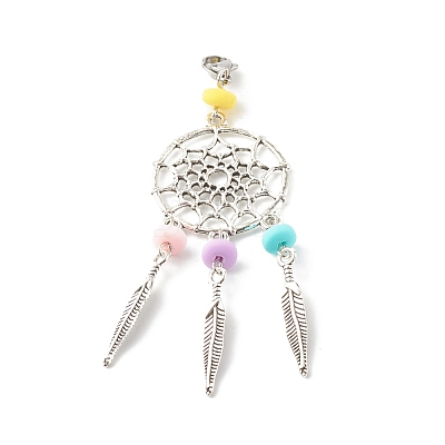 Tibetan Style Alloy Big Pendants HJEW-JM00497-01-1