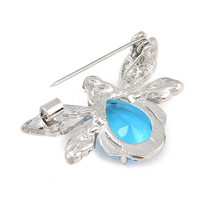Alloy Rhinestone Lapel Pin Brooches for Backpack Clothes RB-CBA2419-01P-1