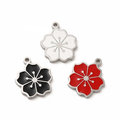 304 Stainless Steel Enamel Charms STAS-F291-06P-1