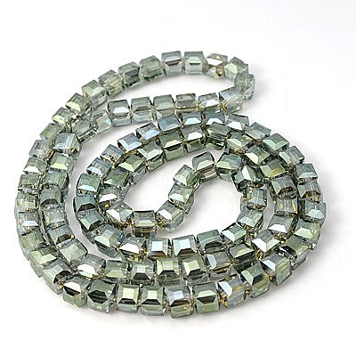 Electorplated Glass Beads EGLA-E006-1M-1