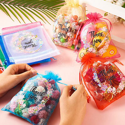 28Pcs 14 Colors Organza Drawstring Bags OP-TA0001-12A-1