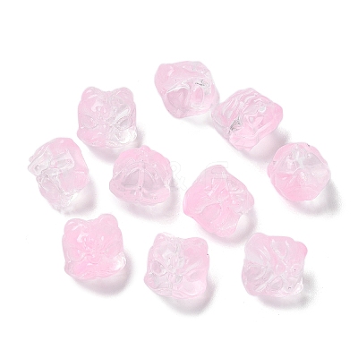 Baking Paint Transparent Glass Beads GLAA-C035-01F-1