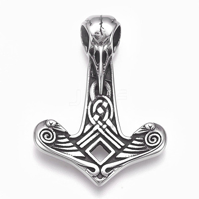 304 Stainless Steel Pendants STAS-P225-086AS-1