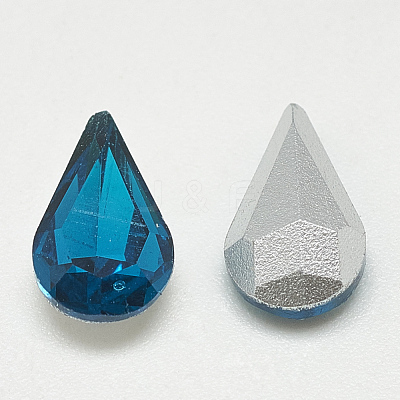 Pointed Back Glass Rhinestone Cabochons RGLA-T082-6x10mm-14-1