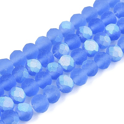Transparent Glass Beads Strands EGLA-A044-T6mm-MB14-1