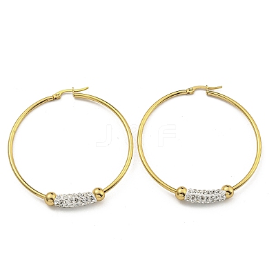 202 Stainless Steel Cuff Bangle & Necklace & Hoop Earrings Sets SJEW-M101-01G-1