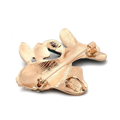 Ocean Theme Alloy Rhinestone Lapel Pins for Backpack Clothes for Clothes JEWB-F042-05C-G-1