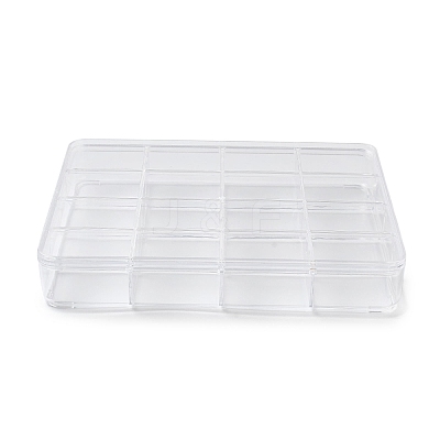 16 Grids Plastic Bead Containers with Cover CON-K002-03C-1