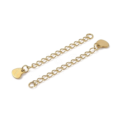 Ion Plating(IP) 304 Stainless Steel Curb Chain Extender X-STAS-A097-02A-G-1