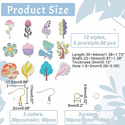 DIY Plant Earring Making Kit DIY-AR0003-33-1