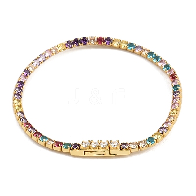 925 Sterling Silver Micro Pave Cubic Zirconia Tennis Bracelets for Women BJEW-C117-01B-G01-1