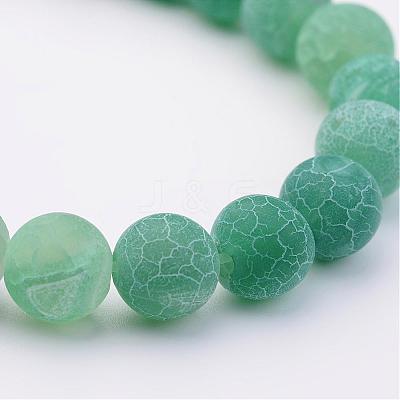 Natural Weathered Agate(Dyed) Stretch Beads Bracelets BJEW-JB02513-1