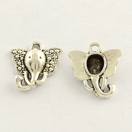 Tibetan Style Zinc Alloy Elephant Head Charms LS-TIBEP-S287-08-1