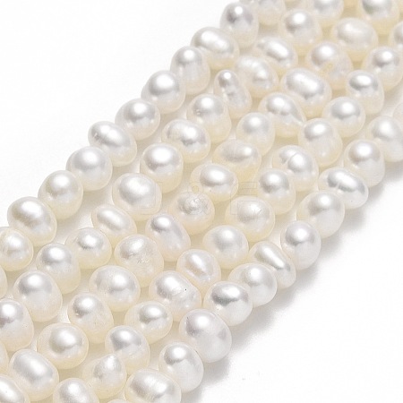 Natural Cultured Freshwater Pearl Beads Strands PEAR-F018-05-01-1