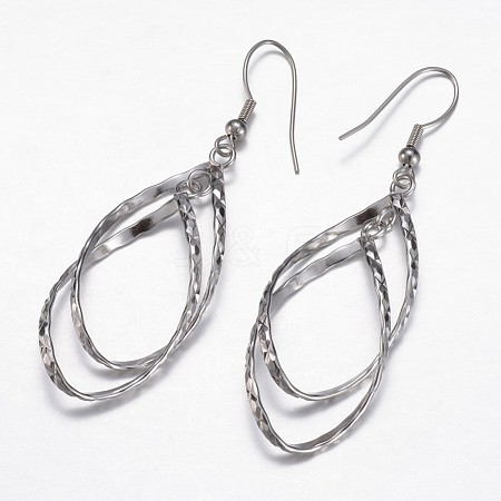 Tarnish Resistant 304 Stainless Steel Dangle Earrings X-EJEW-G155-03A-1