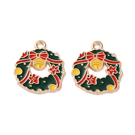 Alloy Enamel Pendants ENAM-I061-01KCG-25-1