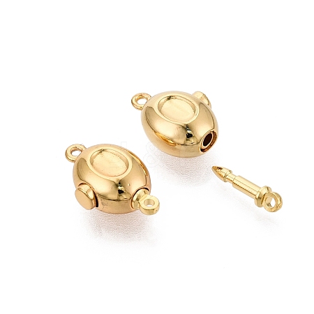 Brass Box Clasps KK-Q074-12G-1