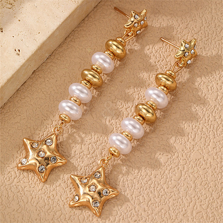 Alloy & Crystal Rhinestone Dangle Stud Earrings WG31796-03-1