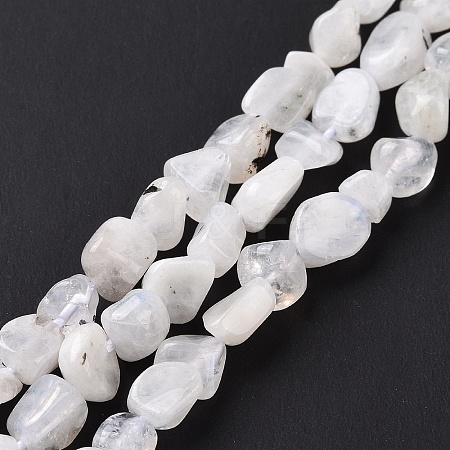 Natural Rainbow Moonstone Beads Strands G-A208-12-1