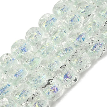 Handmade Foil Lampwork Beads Strands FOIL-C002-01E-1