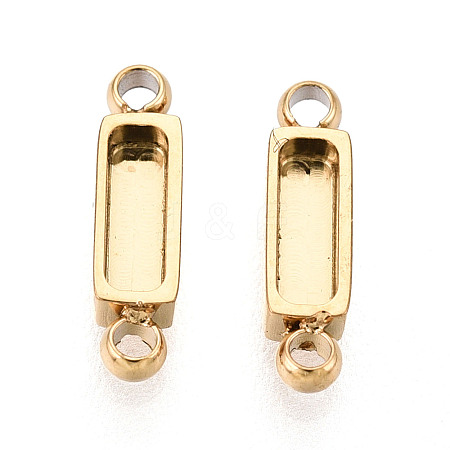 304 Stainless Steel Connector Cabochon Settings STAS-N115-32G-1