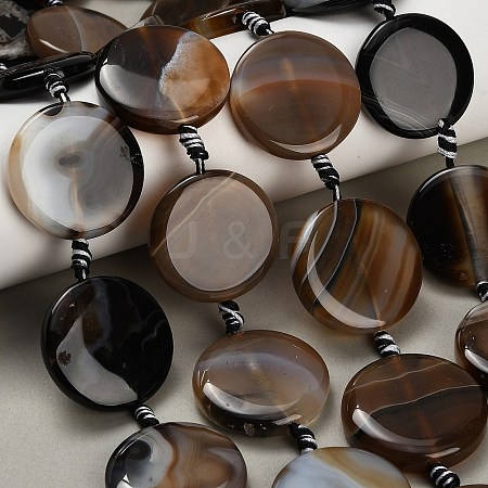 Dyed & Heated Natural Banded Agate Beads Strands GG-CBAB9C6-G01-01-1