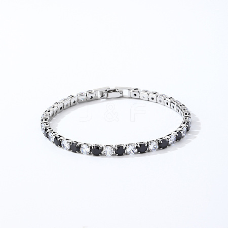 Brass Micro Pave Cubic Zirconia Slider Bracelets for Woman AW4162-4-1