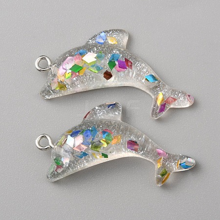 Transparent Resin Pendants DIY-TAC0020-25D-1